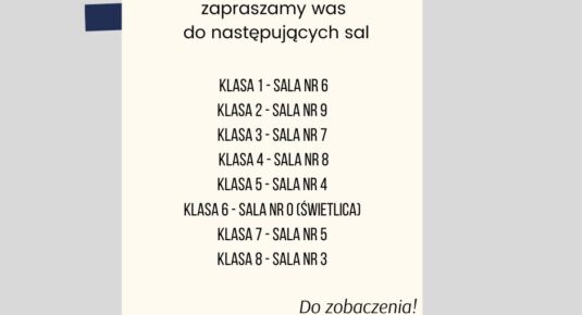 Podział sal 2 września