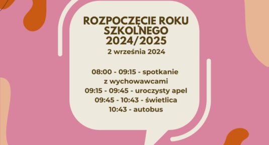 Rozpoczęcie roku szkolnego 2024/2025